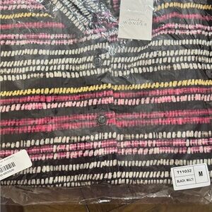 Emily Wonder Black Multi Button-Front Shacket